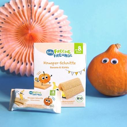 Babysnack Knusper-Schnitte Banane & Kürbis ab dem 8. Monat, 6x14g, 84 g