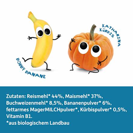 Babysnack Knusper-Schnitte Banane & Kürbis ab dem 8. Monat, 6x14g, 84 g