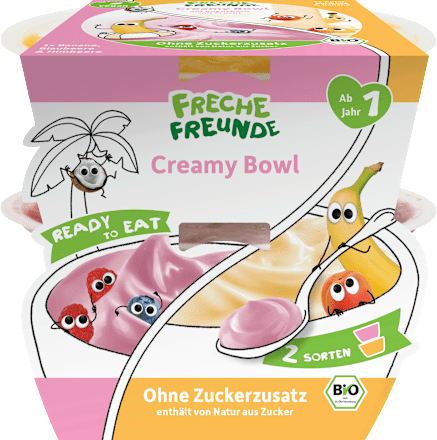 Frucht Creamy Bowl Banane, Himbeere, Apfel ab 1 Jahr (2x120 g), 240 g