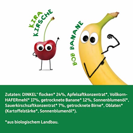 Fruchtriegel Banane & Kirsche, ab 1 Jahr (4x23 g), 92 g