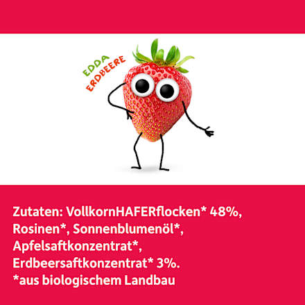Fruchtriegel Hafer Erdbeere, ab 3 Jahren, (6x30 g), 180 g