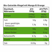 Fruchtriegel mit Getreide Mango & Orange ab 1 Jahr, (4x23 g), 92 g