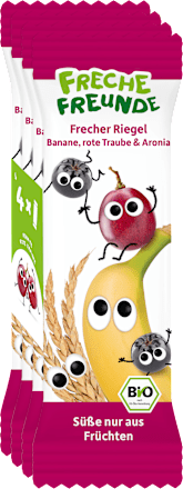 Fruchtriegel mit Getreide Rote Traube, Banane & Aronia ab 3 Jahren, (4x23 g), 92 g