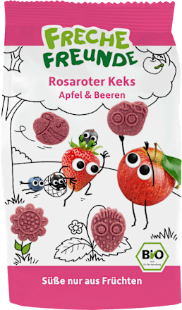 Freche Freunde Biscuits pour enfants Pomme & Baies à partir de 3 ans, 100 g