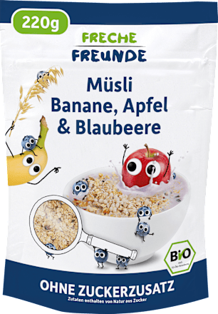 Kindermüsli Banane, Apfel & Blaubeere ab 1 Jahr, 220 g