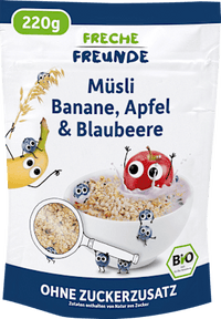 Kindermüsli Banane, Apfel & Blaubeere ab 1 Jahr, 220 g