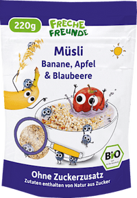 Kindermüsli Banane, Apfel & Blaubeere ab 1 Jahr, 220 g
