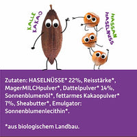 Kindersnack Brotaufstrich Haselnuss-Kakao-Creme Datteln, ab 3 Jahren, 180 g