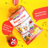Kindersnack Bunte Chips Ketchup Style, für Schulkinder, 50 g