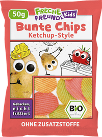 Kindersnack Bunte Chips Ketchup Style, für Schulkinder, 50 g