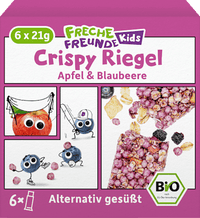 Kindersnack Crispy Riegel Apfel & Blaubeere ab 3+ Jahren (6x21 g), 126 g
