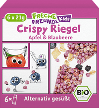Kindersnack Crispy Riegel Apfel & Blaubeere ab 3+ Jahren (6x21 g), 126 g