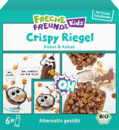 Kindersnack Crispy Riegel Kokos & Kakao ab 3+ Jahren (6x23 g), 138 g