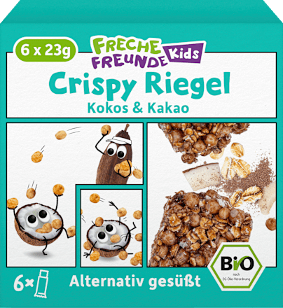 Kindersnack Crispy Riegel Kokos & Kakao ab 3+ Jahren (6x23 g), 138 g