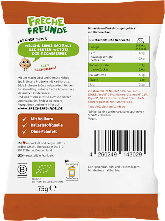Kindersnack Freche Brezeln Kichererbse, ab 4 Jahren, 75 g
