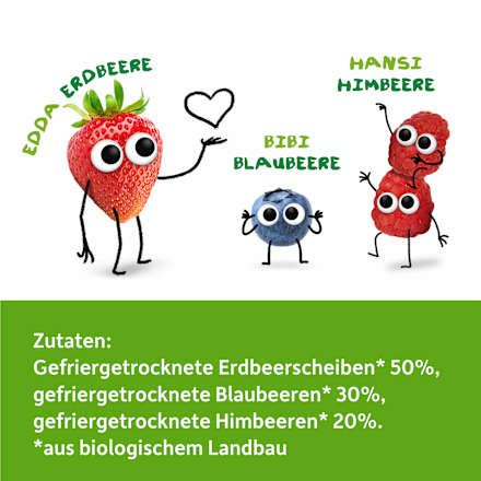 Kindersnack Fruchtchips Roter Beerenmix, ab 3 Jahren, 10 g