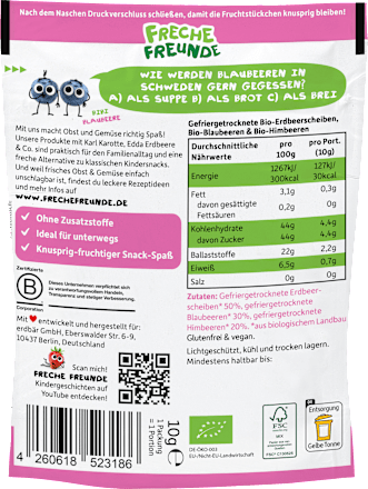 Kindersnack Fruchtchips Roter Beerenmix, ab 3 Jahren, 10 g