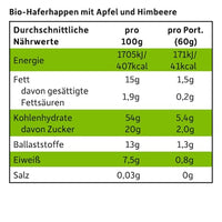 Kindersnack Hafer-Mini Mix Karotte, Apfel, Orange & Apfel, Himbeere ab 3 Jahren, 100 g