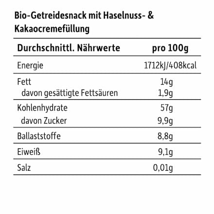Kindersnack Knusper Bits Kakao Nuss, für Schulkinder, 30 g