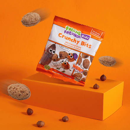 Kindersnack Knusper Bits Kakao Nuss, für Schulkinder, 30 g