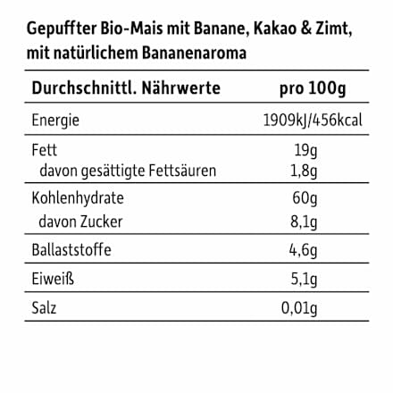 Kindersnack Knusper Donuts Banane, Kakao & Zimt ab 3 Jahren, 60 g