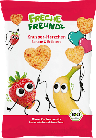 Kindersnack Knusper-Herzchen Banane & Erdbeere, ab 1 Jahr, 30 g