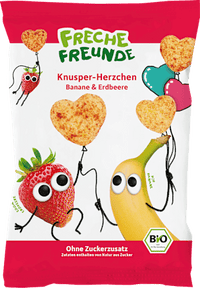 Kindersnack Knusper-Herzchen Banane & Erdbeere, ab 1 Jahr, 30 g