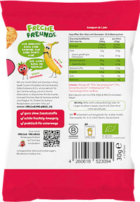 Kindersnack Knusper-Herzchen Banane & Erdbeere, ab 1 Jahr, 30 g
