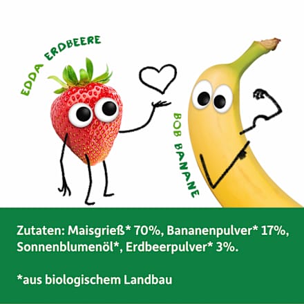 Kindersnack Knusper-Herzchen Banane & Erdbeere, ab 1 Jahr, 30 g