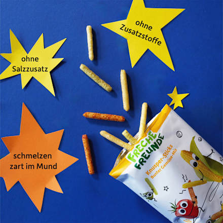 Kindersnack Knusper-Sticks bunter Gemüse-Mix ab 1 Jahr, 30 g