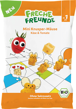 Kindersnack Mini Knupser-Mäuse Käse & Tomate ab 1 Jahr, 30 g
