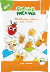 Kindersnack Mini Knupser-Mäuse Käse & Tomate ab 1 Jahr, 30 g