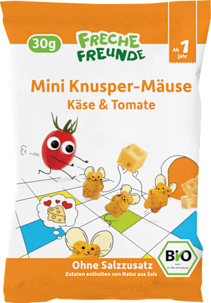 Kindersnack Mini Knupser-Mäuse Käse & Tomate ab 1 Jahr, 30 g