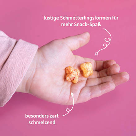 Kindersnack Mini Knusper-Schmetterlinge Banane, Apfel & Himbeere ab 1 Jahr (3x15 g), 45 g