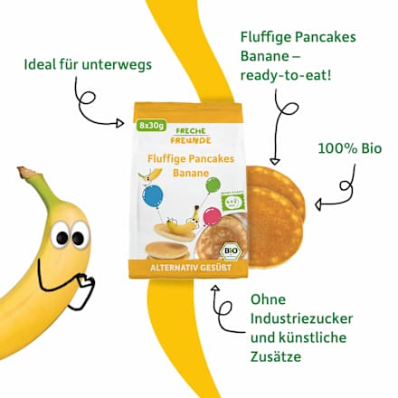 Kindersnack Pancakes Banane ready-to-eat (4x2 Stück) ab 3 Jahren, 240 g