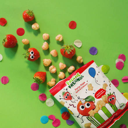 Kindersnack Party Pops Apfel Erdbeere ab 1 Jahr, 15 g