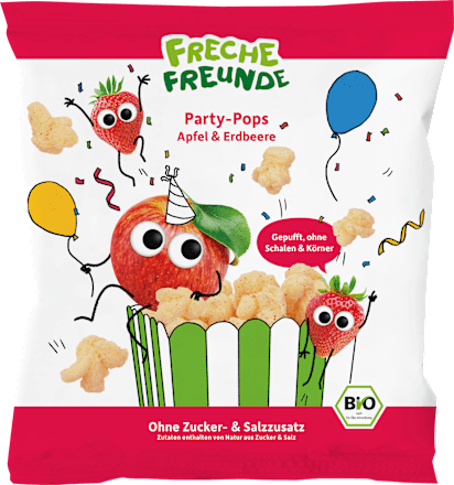 Kindersnack Party Pops Apfel Erdbeere ab 1 Jahr, 15 g