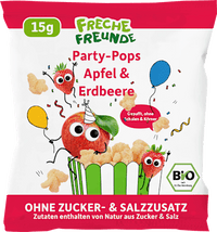 Kindersnack Party Pops Apfel Erdbeere ab 1 Jahr, 15 g