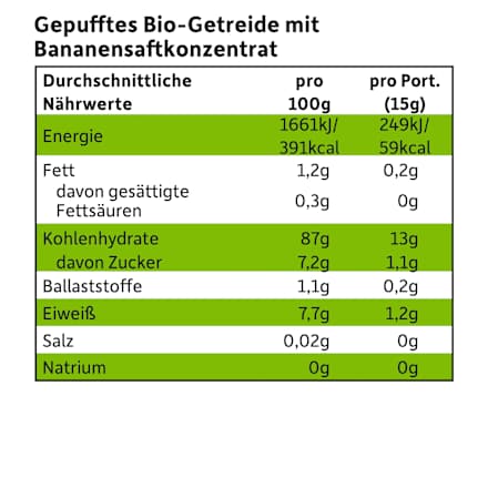Kindersnack Party Pops Banane, ab 1 Jahr, 15 g