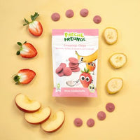 Kindersnack Smoothie-Chips Banane Apfel Erdbeere mit Joghurt, ab 3 Jahren, 16 g