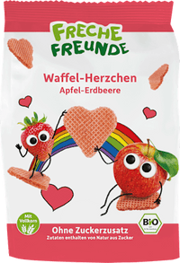 Kindersnack Waffel-Herzchen Apfel-Erdbeere, ab 1 Jahr, 25 g