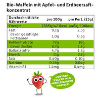 Kindersnack Waffel-Herzchen Apfel-Erdbeere, ab 1 Jahr, 25 g