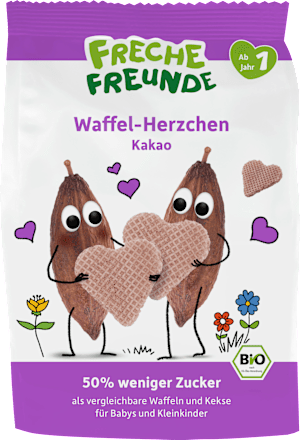 Kindersnack Waffel-Herzchen Kakao ab 1 Jahr, 25 g