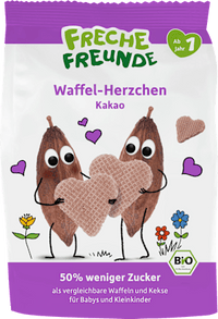 Kindersnack Waffel-Herzchen Kakao ab 1 Jahr, 25 g