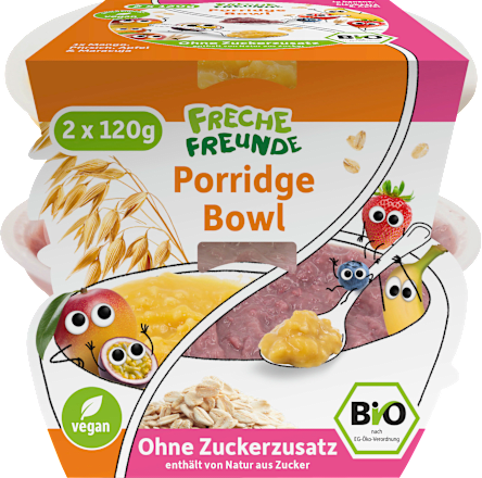 Porridge Bowl Banane, Erdbeere, Mango ab 3 Jahren (2x120 g), 240 g