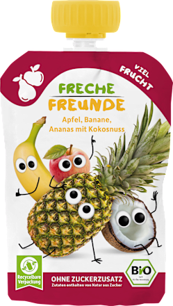 Quetschie Apfel, Banane, Ananas & Kokosnuss ab dem 6. Monat, 100 g