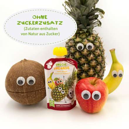 Quetschie Apfel, Banane, Ananas & Kokosnuss ab dem 6. Monat, 100 g