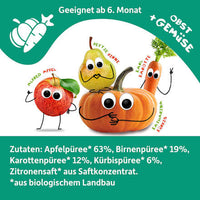 Quetschie Apfel, Birne, Karotte & Kürbis ab 6 Monaten, 100 g