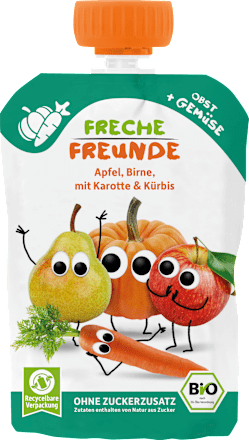 Quetschie Apfel, Birne, Karotte & Kürbis ab 6 Monaten, 100 g