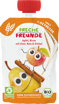 Quetschie Apfel, Birne mit Zimt, Reis & Dinkel ab 6 Monaten, 100 g